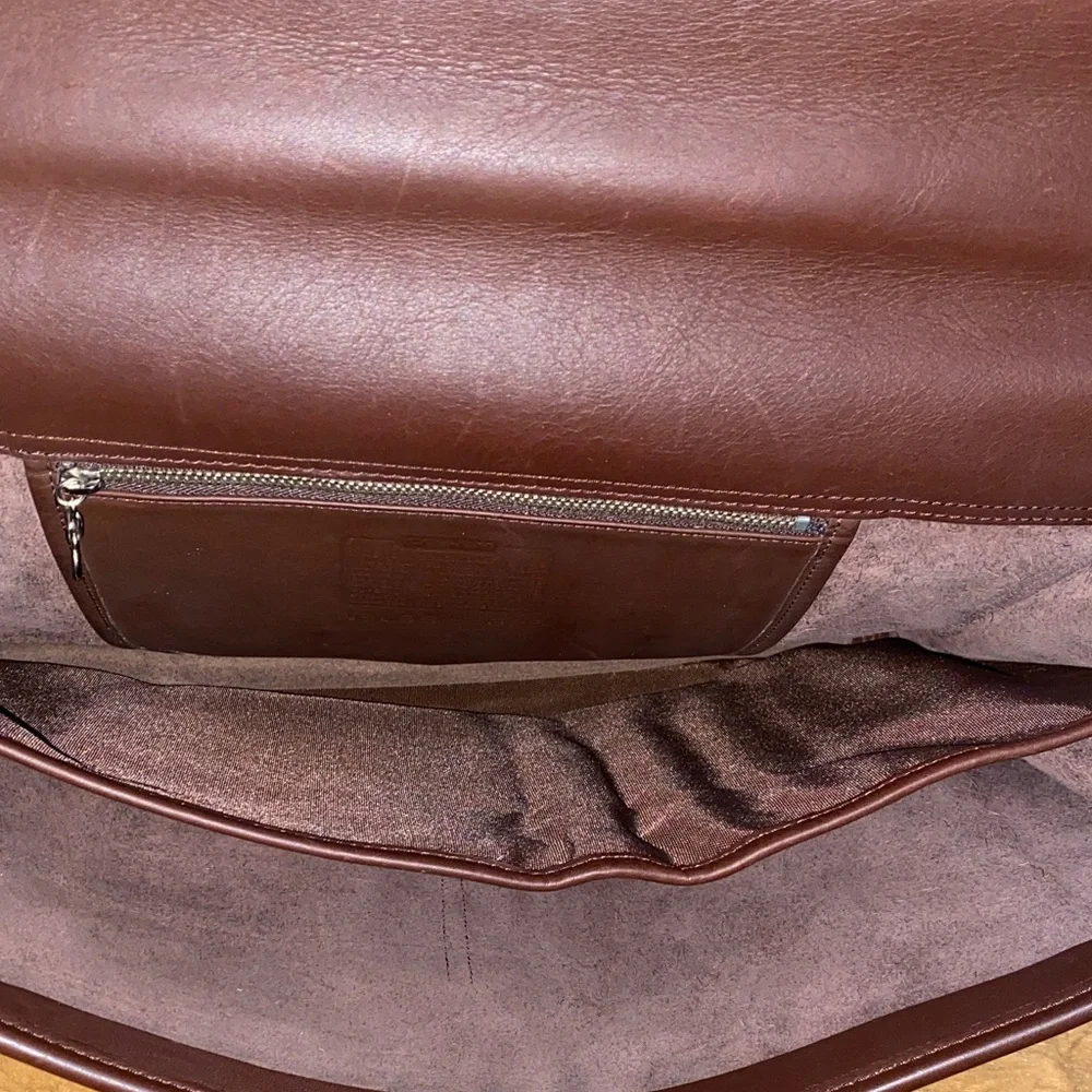 Coach Dark Brown Leather Briefcase